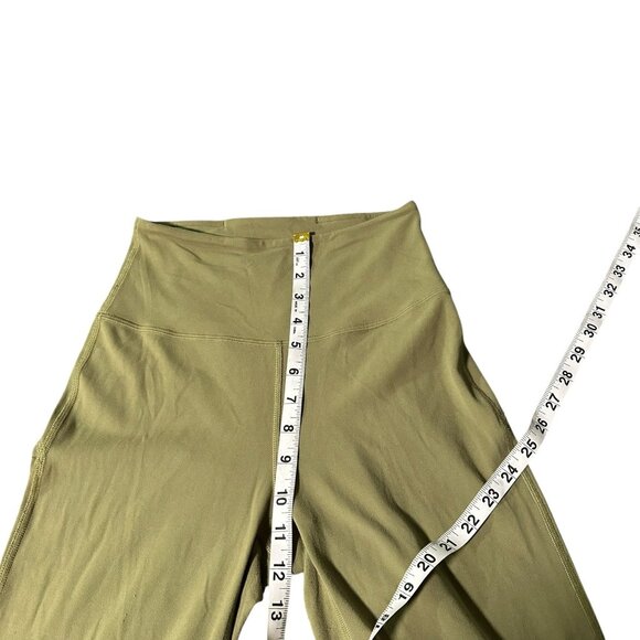 Lululemon Groove Super High Rise Flared Pant Leggings Nulu Bronze Green Size 4 - Picture 10 of 12